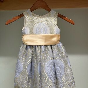 Jayne Copeland Gold Lace Formal Dress – Girls Size 3T